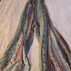 Rebellion Red and Blue Striped Jumpsuit